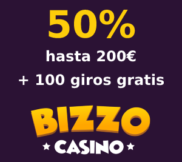 50% hasta 200€ +100 giros gratis para The Magic Cauldron en Bizzo Casino con codigo